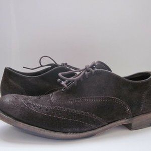 Vintage Langdon New Brogue Chocolate Suede Oxfords